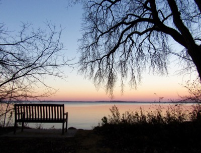 A seat with dusk- November 15, 2015 - Madison, WI, USA